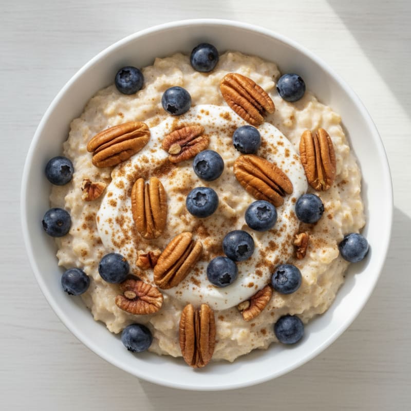 Blueberry Pecan Oatmeal Bowl
