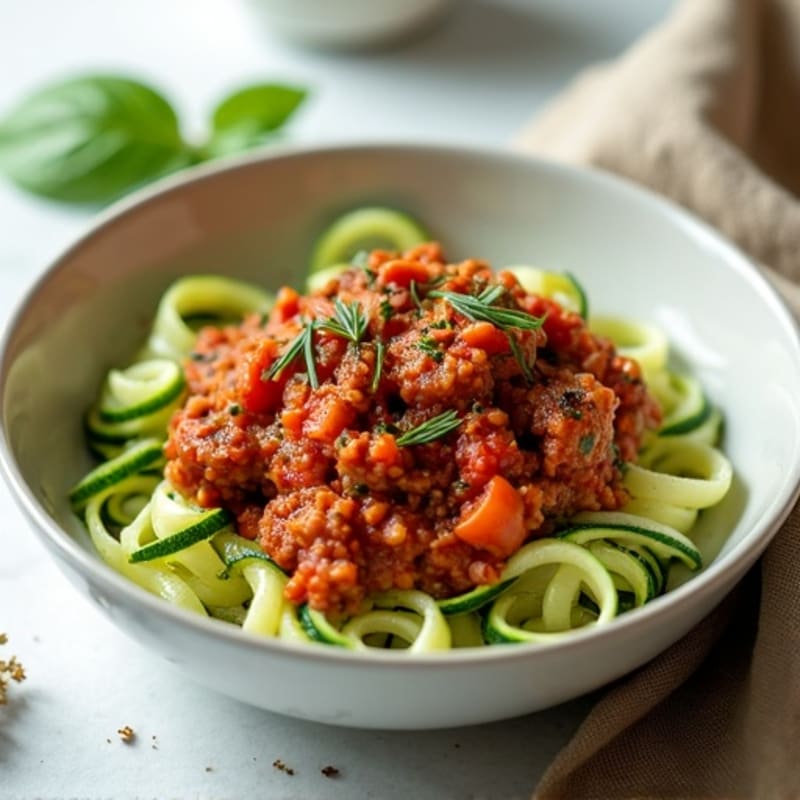 Protein-Packed Turkey Bolognese with Zucchini Noodles