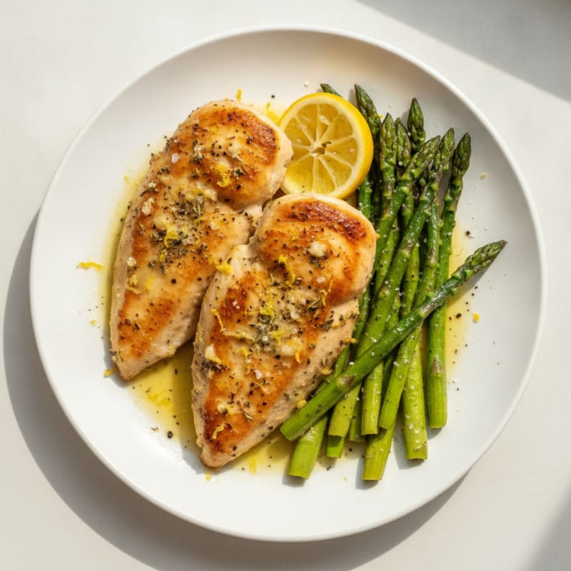 Lemon Herb Chicken with Roasted Asparagus