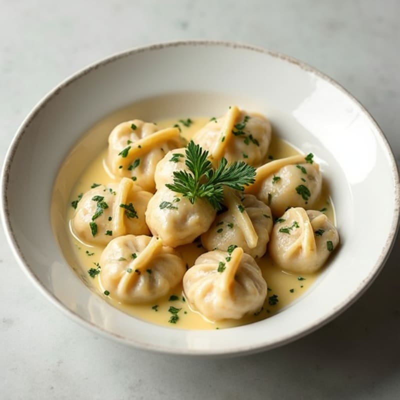 Lightened-Up Creamy Chicken and Herb Dumplings