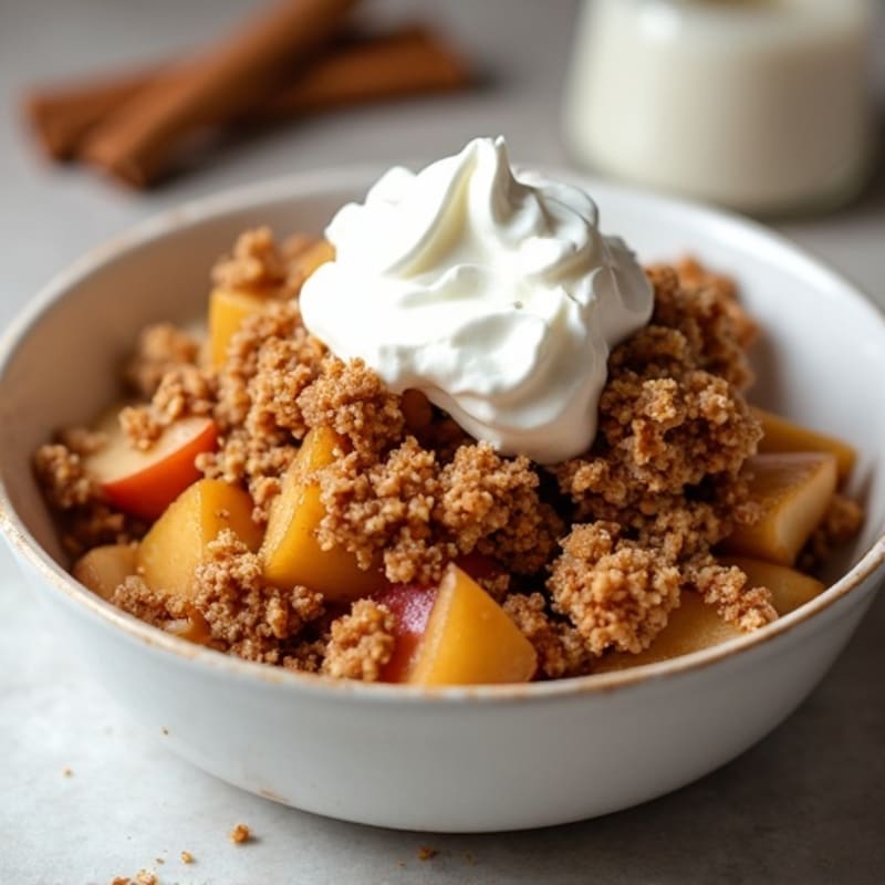 Warm Cinnamon Apple Oat Crisp