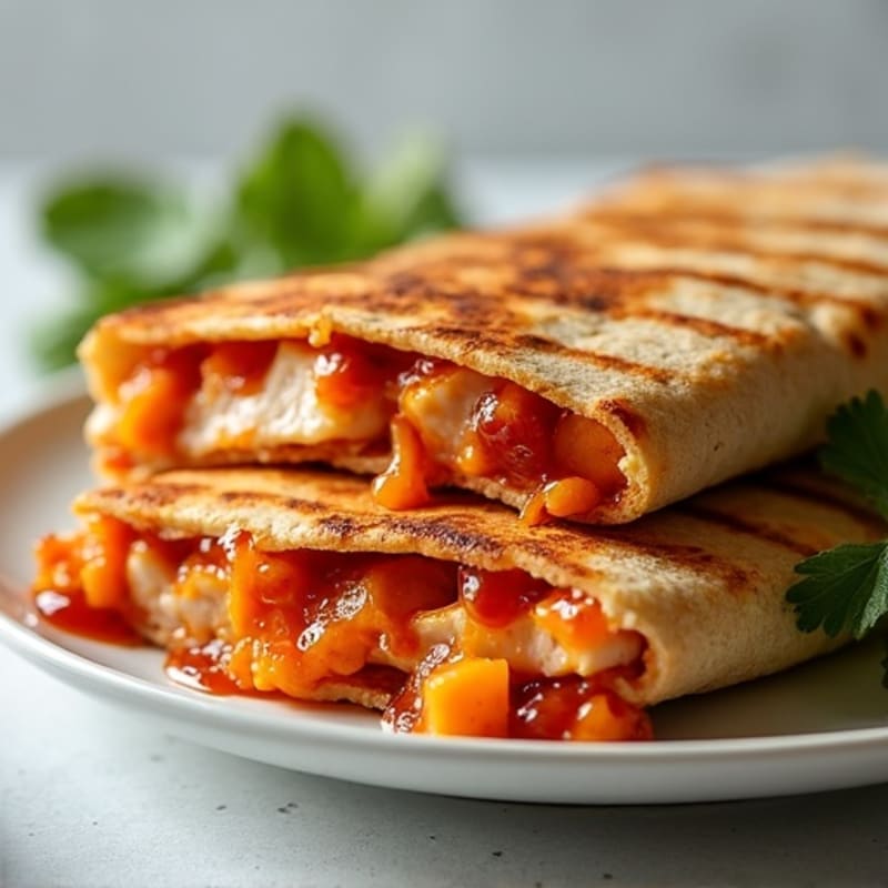 Grilled BBQ Chicken Sweet Potato Quesadilla