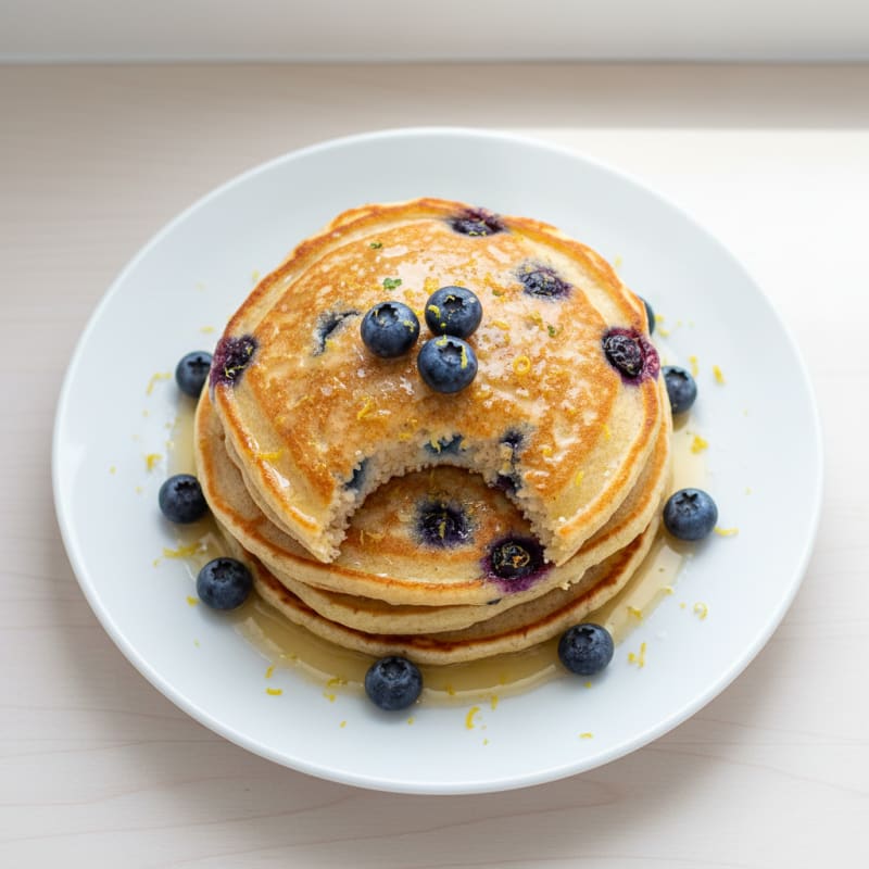 Blueberry Ricotta Pancakes with Lemon Zest