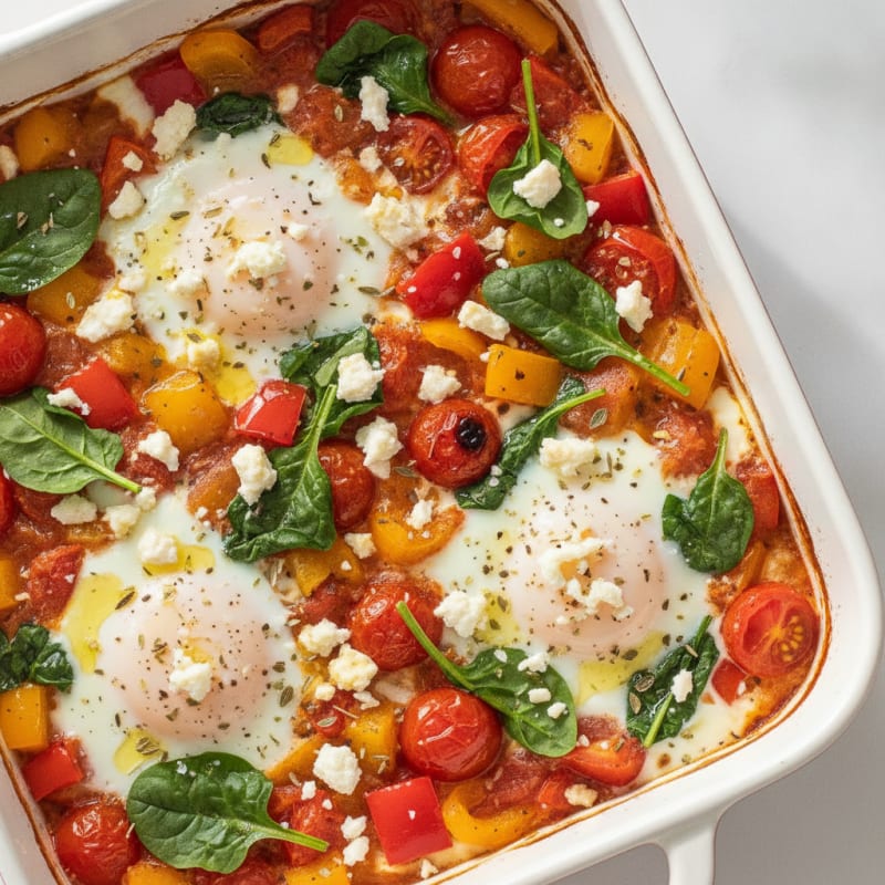 Baked Eggs with Roasted Vegetables