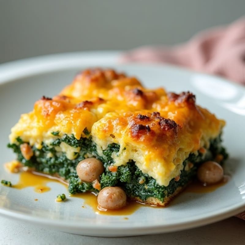 Hearty Sausage and Kale Baked Strata