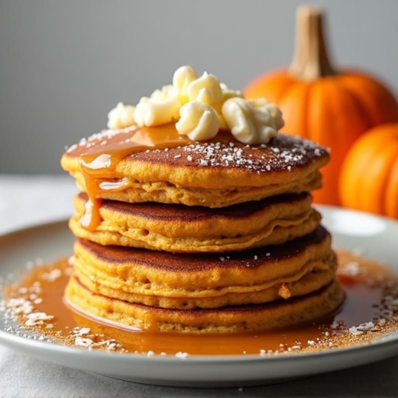 Fluffy Pumpkin Spice Protein Pancakes