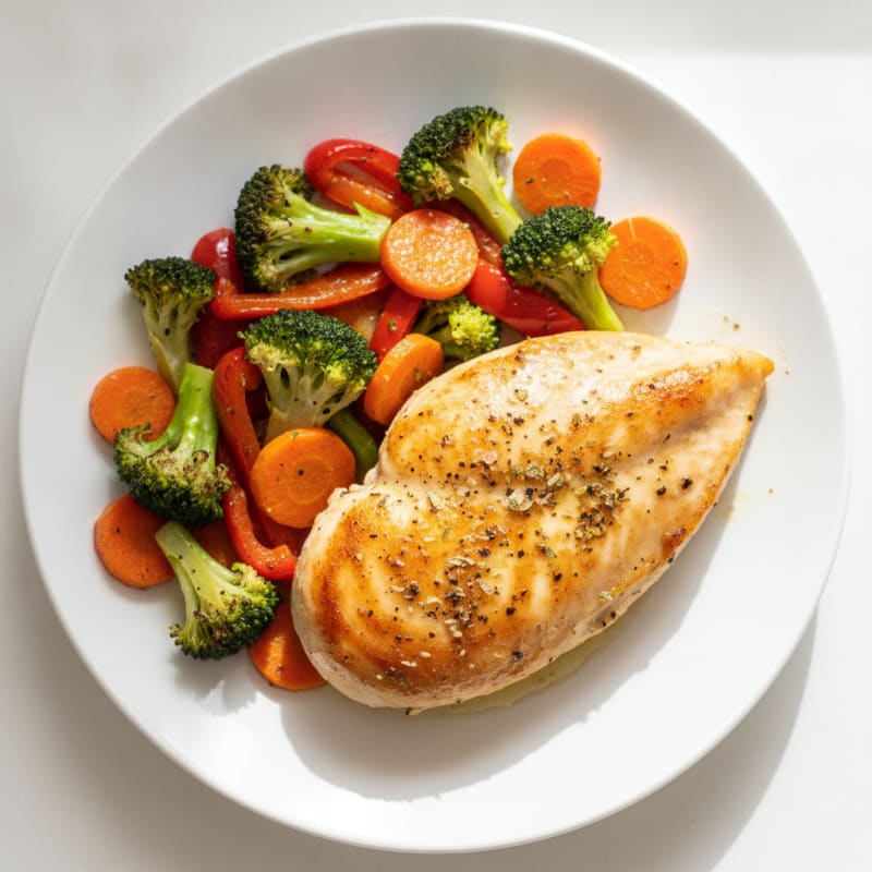 Pan-Seared Chicken with Roasted Vegetables