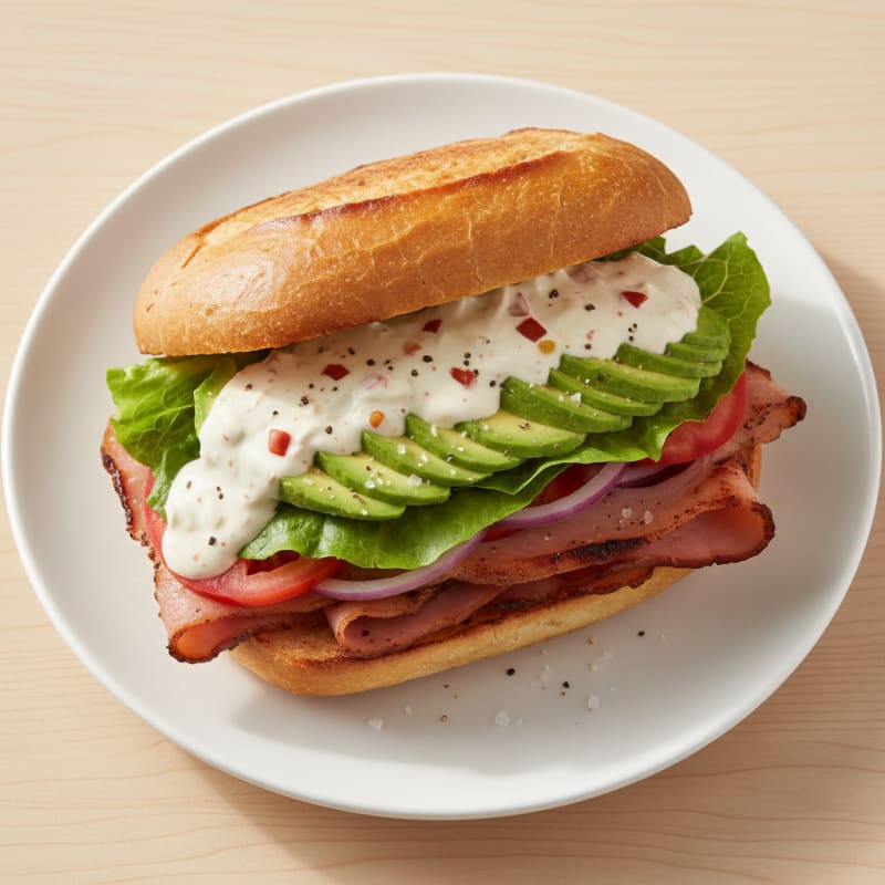 Ham and Avocado Torta with Lettuce