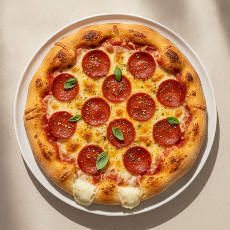 Pepperoni and Double Cheese Stuffed Pizza