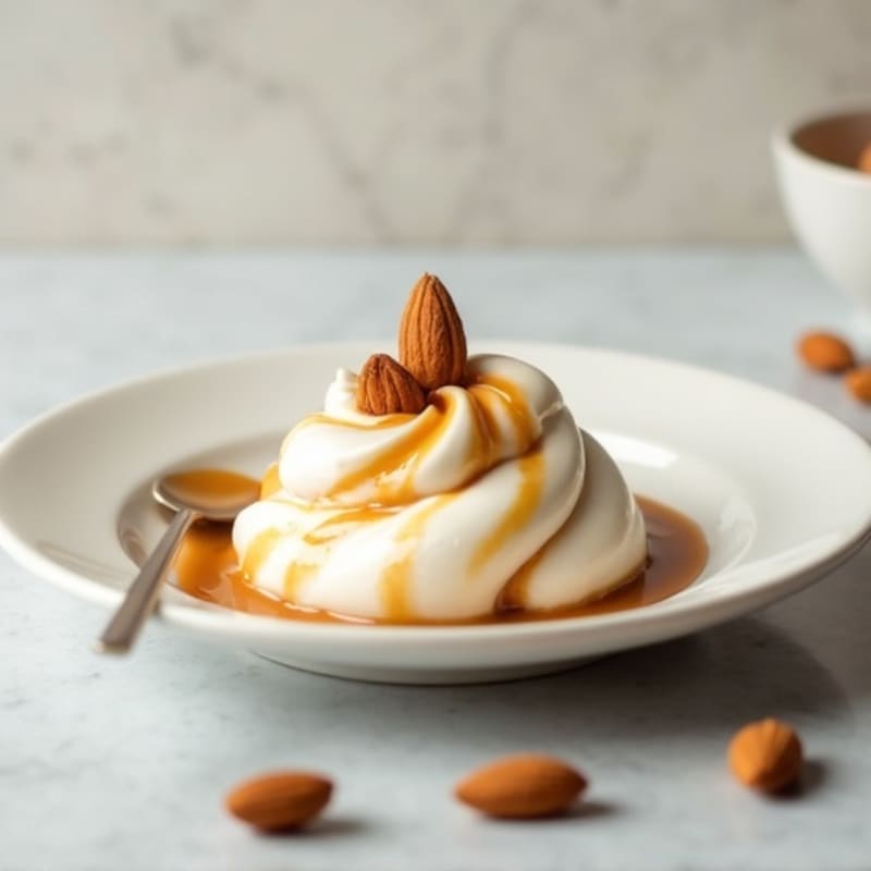 Silky Vanilla Protein Yogurt with Almond Butter Swirl