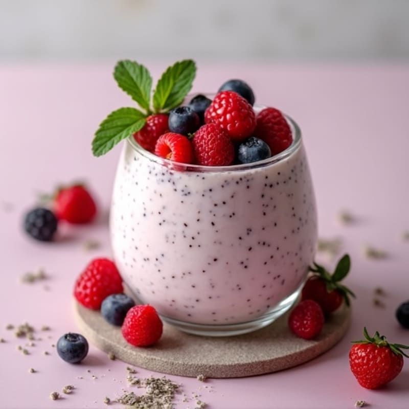 Creamy Berry Chia Seed Pudding