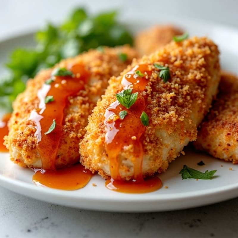 Crispy Baked Chicken with Sweet and Spicy Garlic Sauce