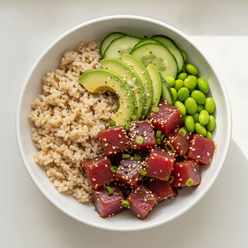 Ahi Tuna Hawaiian Poke Bowl