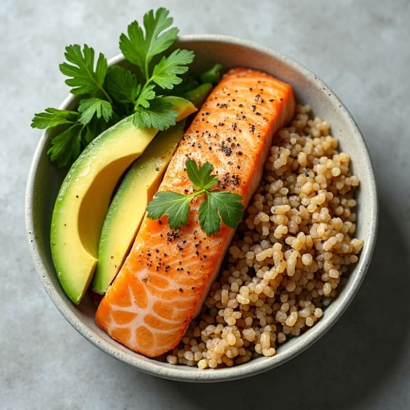 Fresh Salmon and Avocado Rice Bowl