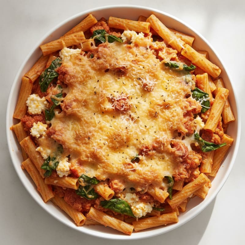 Classic Baked Ziti with Ricotta