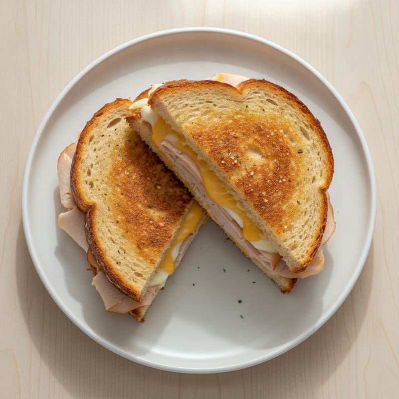 Gourmet Three-Cheese Grilled Sandwich