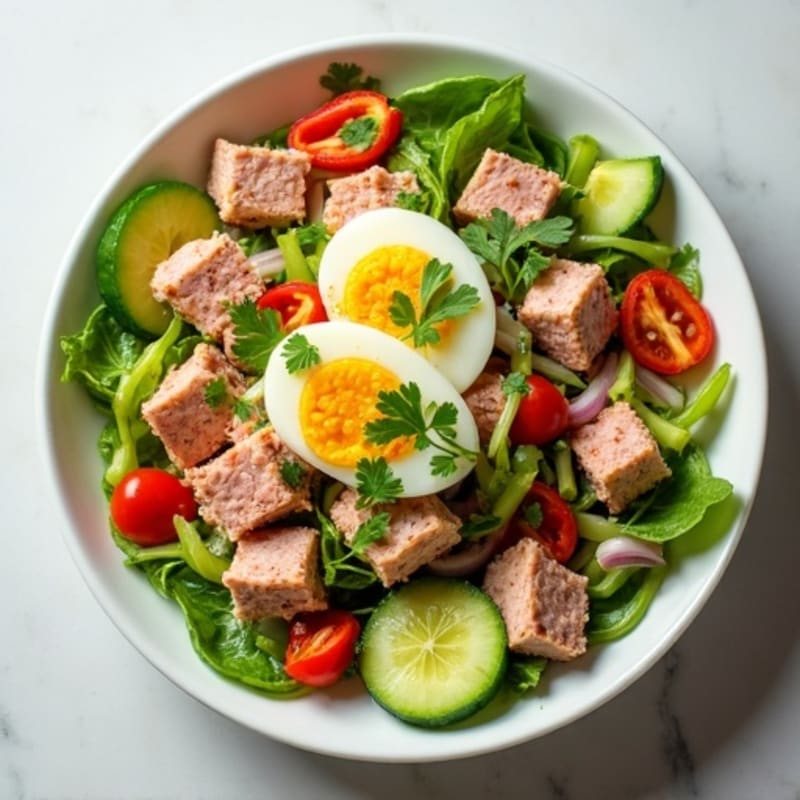 Herb-Lemon Wild Tuna Salad with Crunchy Vegetables