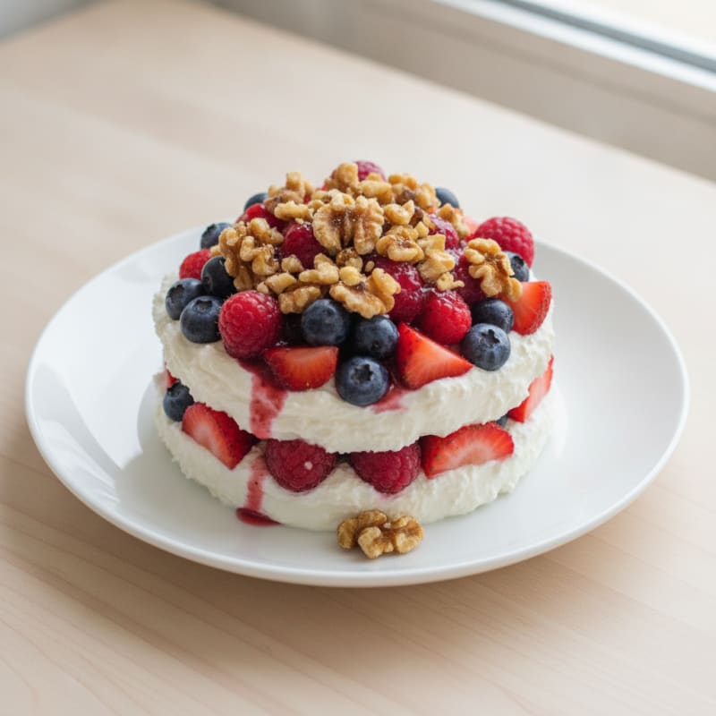 Greek Yogurt Protein Parfait with Mixed Berries