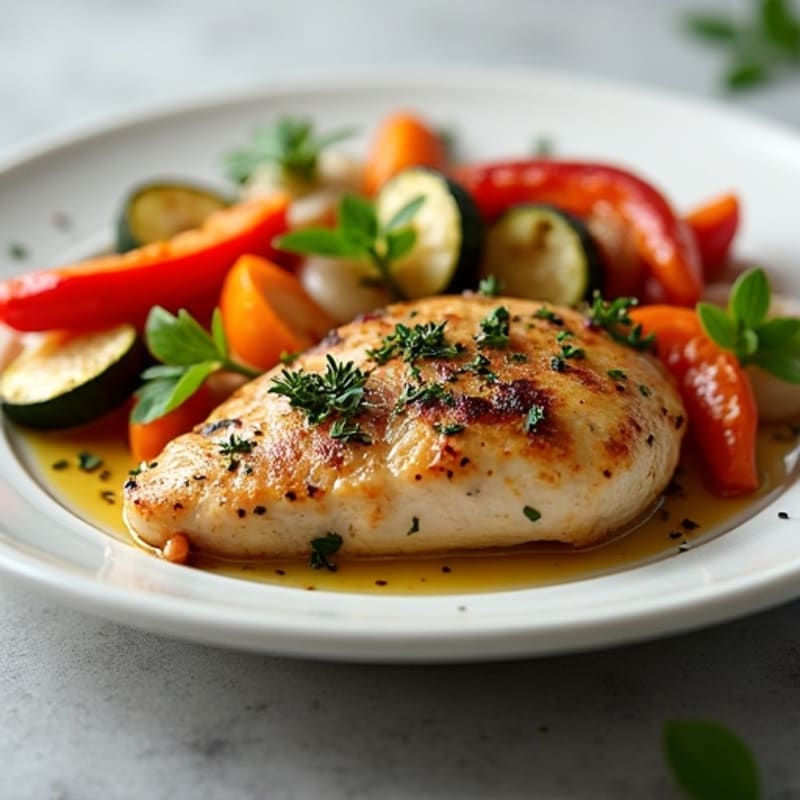 Herb-Roasted Chicken with Roasted Vegetables