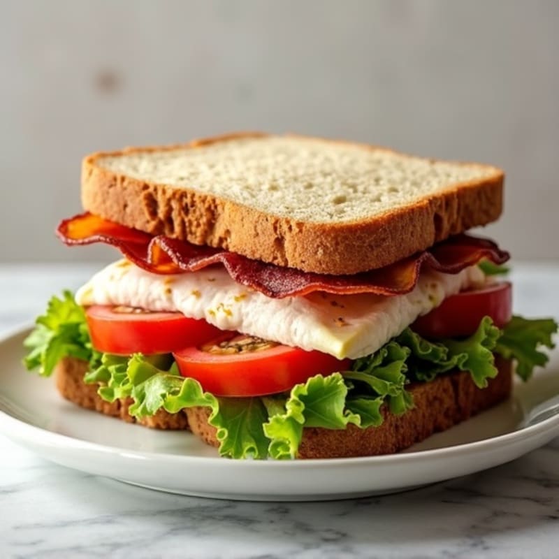 Lean Turkey Club with Crispy Bacon and Fresh Greens