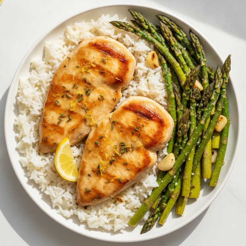 Lemon Herb Chicken with Roasted Asparagus