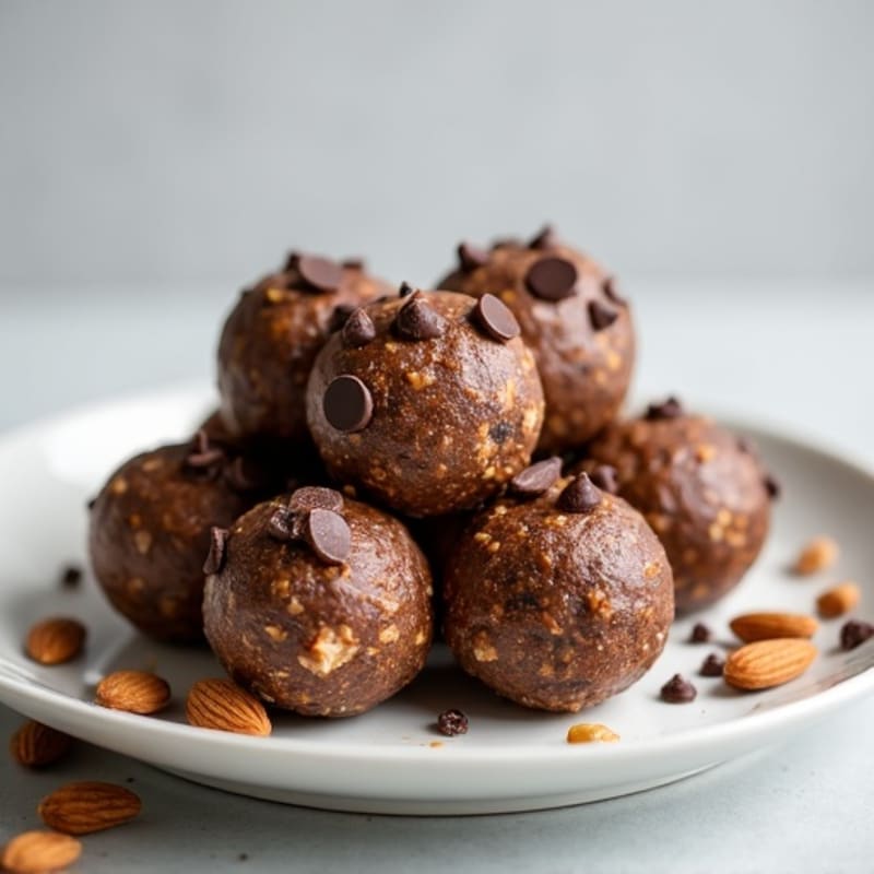 No-Bake Dark Chocolate Almond Energy Bites