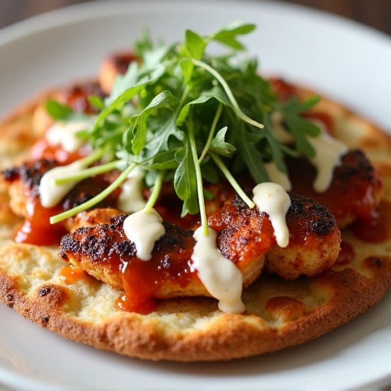 Crispy BBQ Ranch Chicken Flatbread
