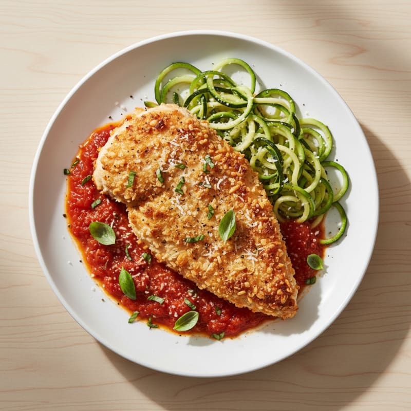 Crispy Parmesan Chicken with Zesty Marinara