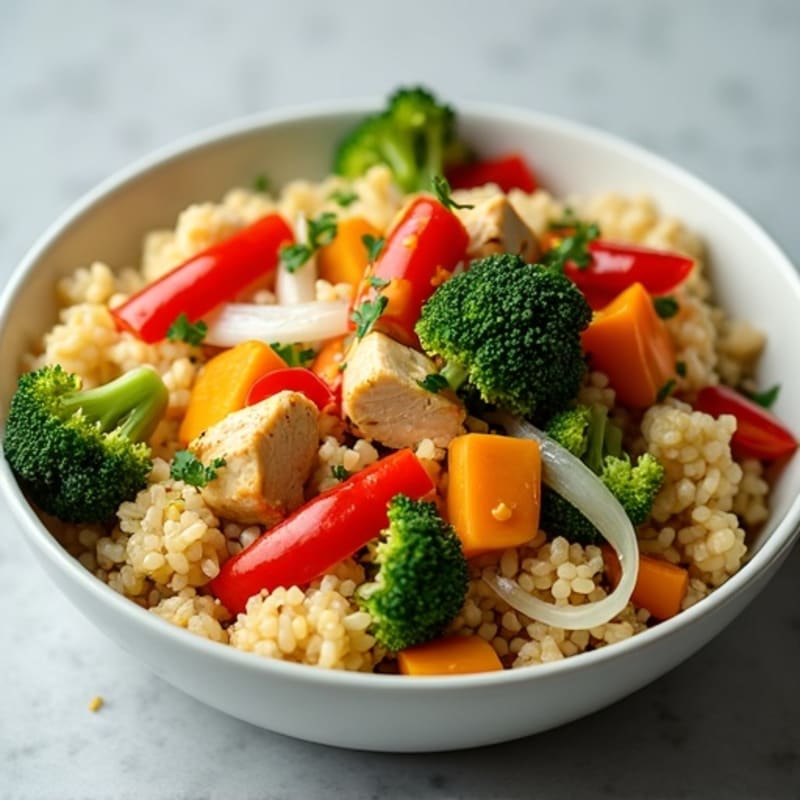 Cauliflower Rice Chicken Stir-Fry
