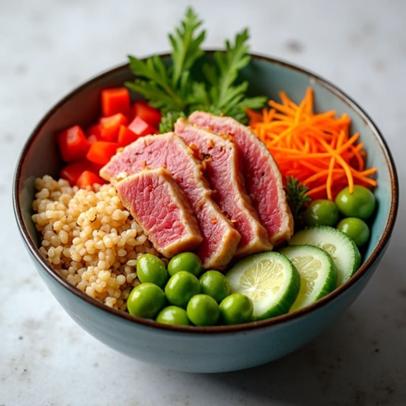 Fresh Tuna Poke Bowl with Crispy Vegetables