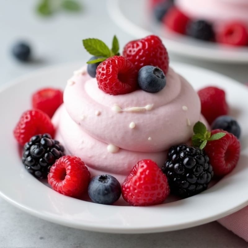 Silky Greek Yogurt Protein Mousse with Berries