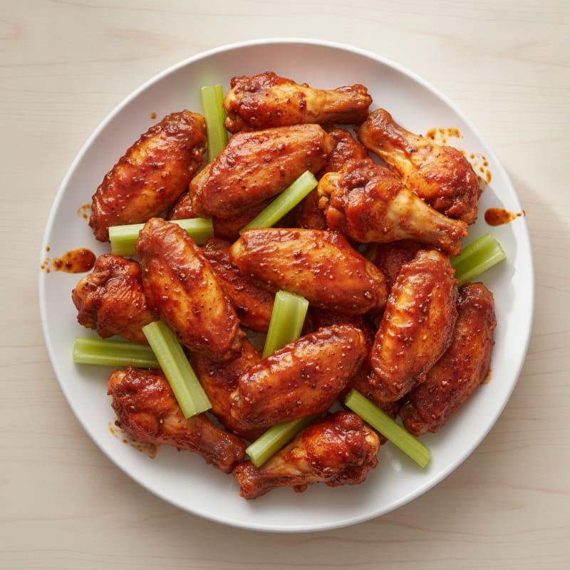 Spicy BBQ Baked Chicken Wings