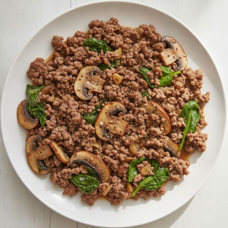 Savory Ground Beef and Mushroom Skillet