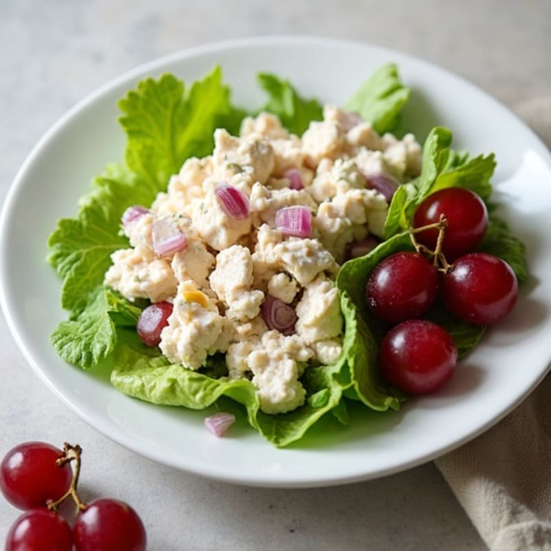 Creamy Greek Yogurt Chicken Salad with Sweet Grapes