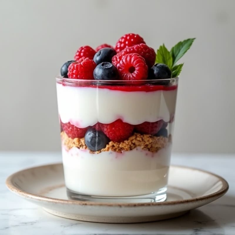 Creamy Greek Yogurt Protein Parfait with Mixed Berries
