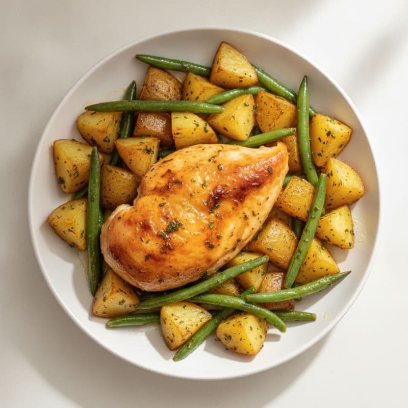 Lemon Herb Roasted Chicken with Potatoes
