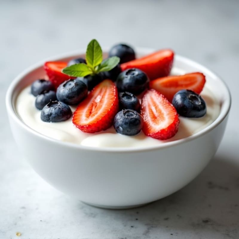 Silky Greek Yogurt Bowl with Mixed Berries