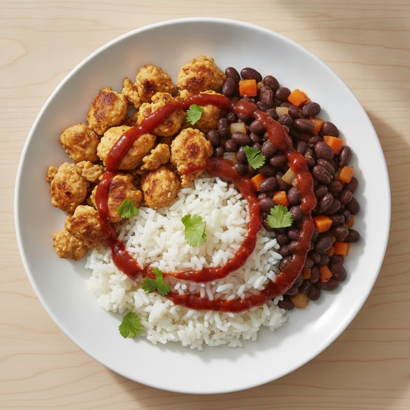 Lean Ground Chicken and Black Bean Rice Bowl