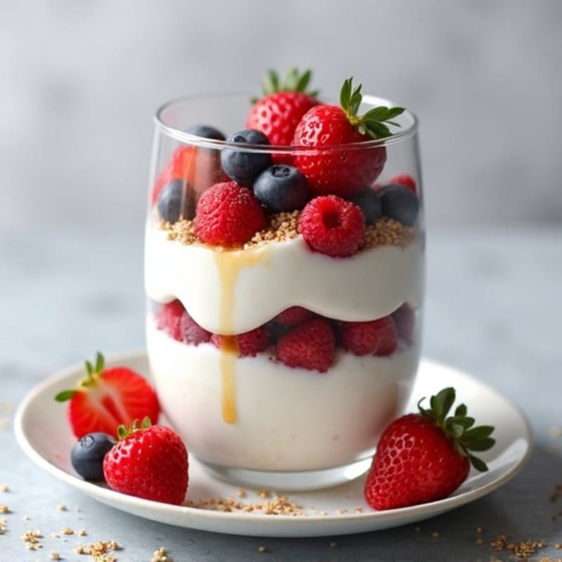 Creamy Greek Yogurt Protein Parfait with Mixed Berries