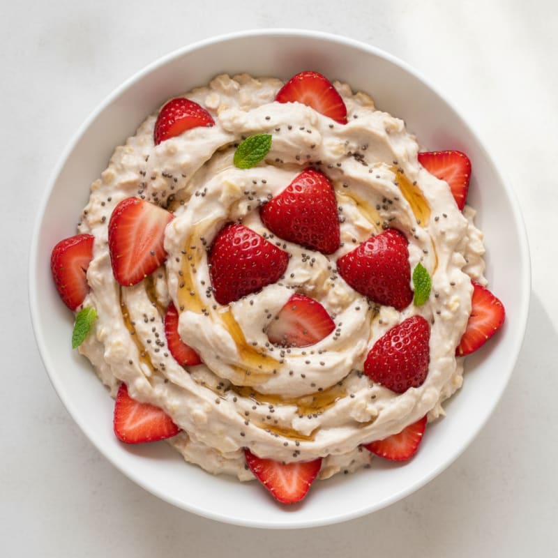 Strawberry Shortcake Overnight Oats