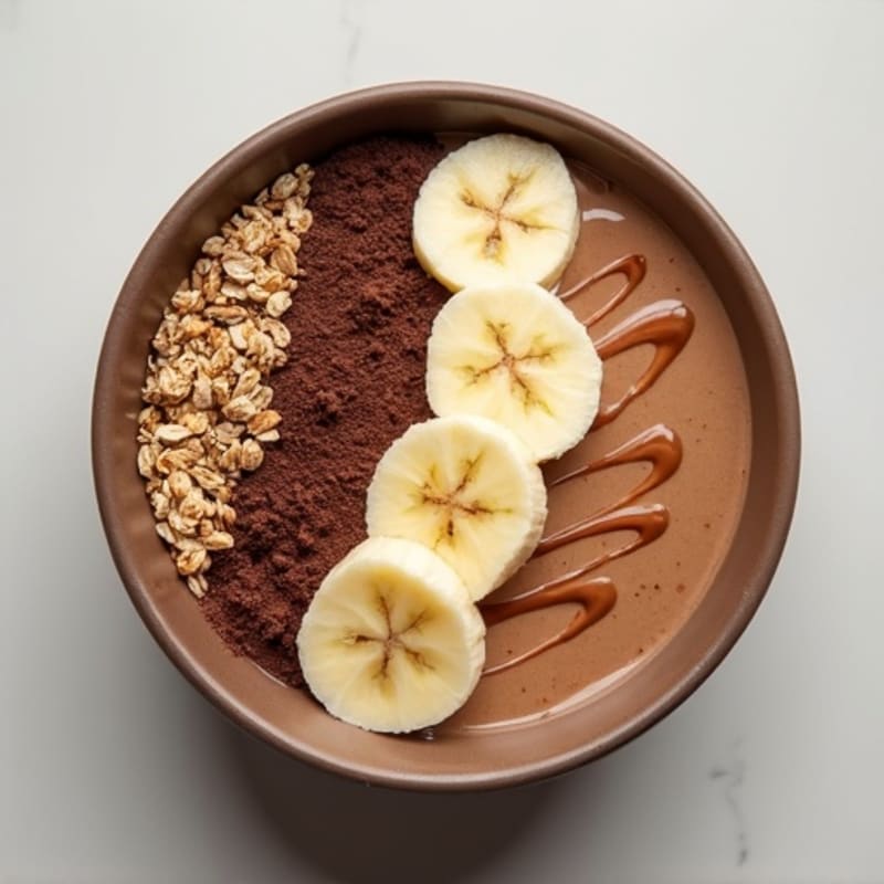 Creamy Chocolate Protein Oatmeal Bowl
