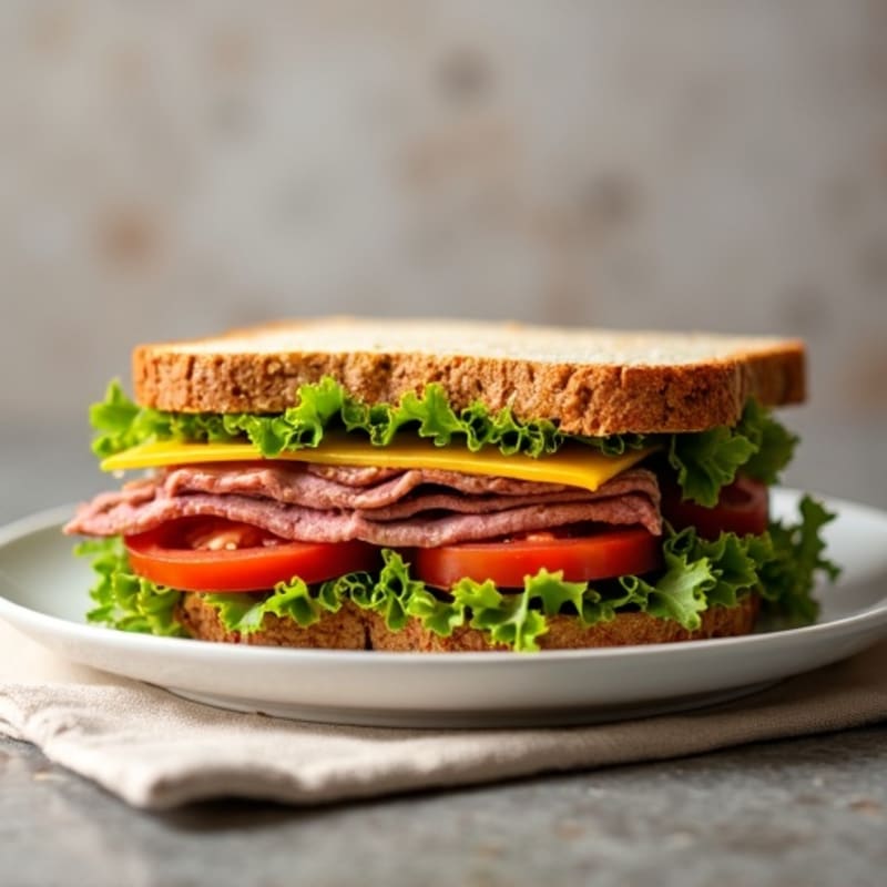 Lean Roast Beef and Sharp Cheddar Whole Wheat Sandwich