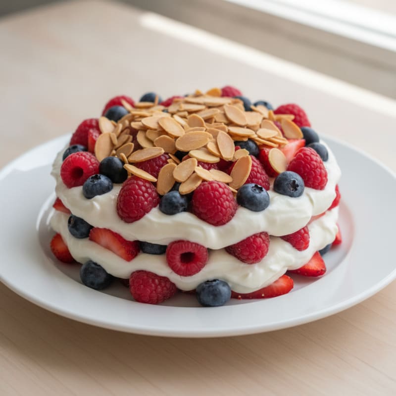Greek Yogurt Protein Parfait with Mixed Berries