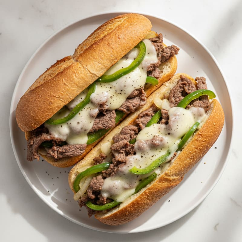Classic Philly Cheesesteak Sandwich
