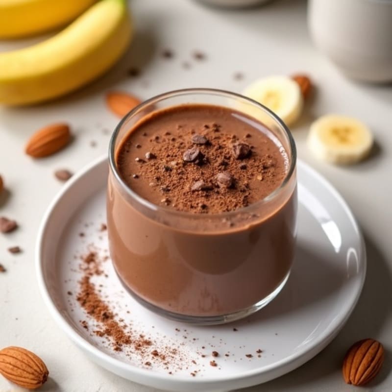 Silky Chocolate Protein Pudding with Almond Crunch