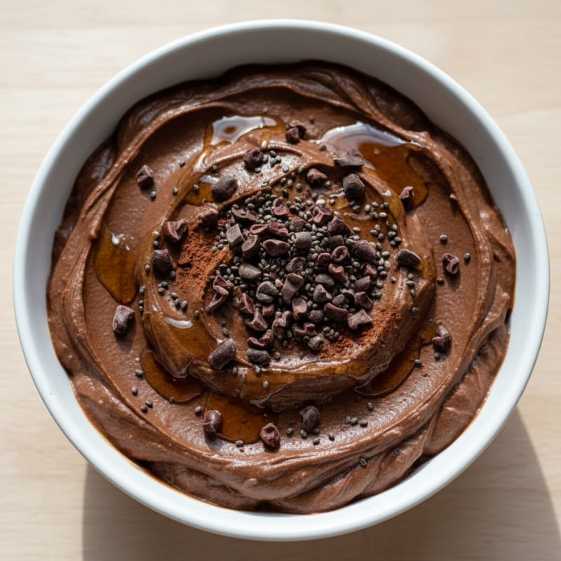Silky Chocolate Protein Pudding with Greek Yogurt