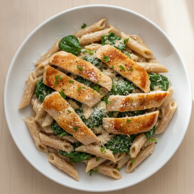 Garlic Parmesan Chicken Alfredo Pasta