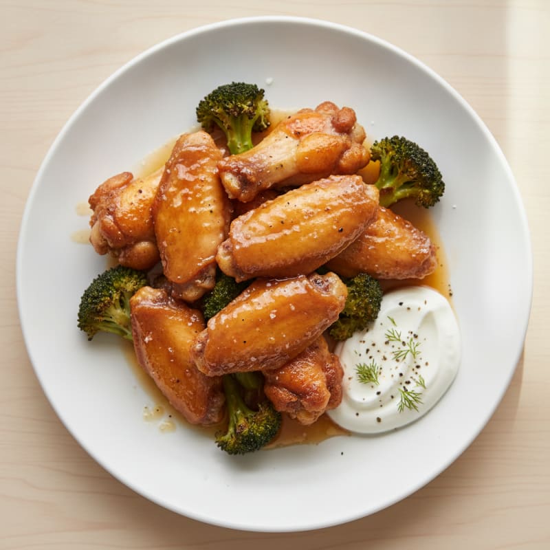 Sweet & Sticky Honey-Glazed Chicken Wings