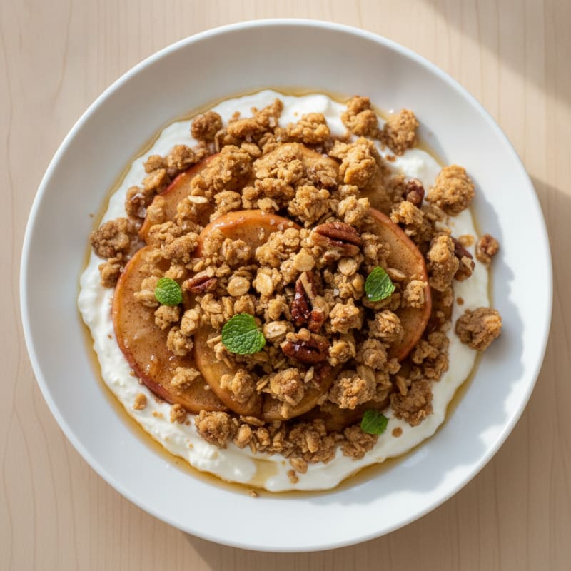 Baked Apple Crumble with Oat Topping