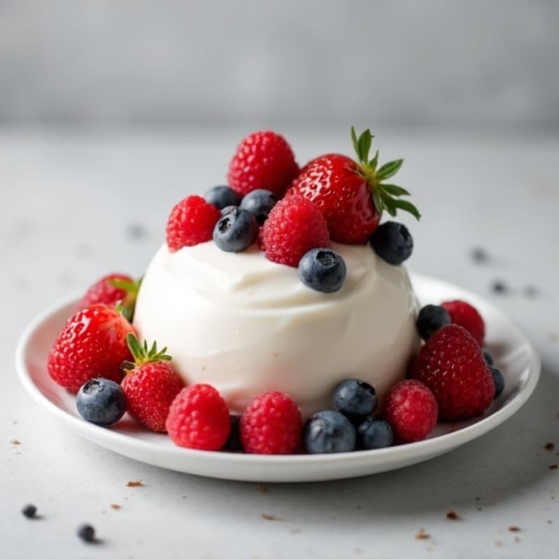 Silky Greek Yogurt Protein Mousse with Fresh Berries